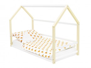 Детская кровать-домик Монтессори Svogen бежево-белый в Асбесте - asbest.magazinmebel.ru | фото - изображение 1