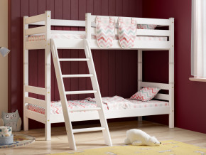 Двухъярусная кровать Соня вариант 10 с наклонной лестницей белая в Асбесте - asbest.magazinmebel.ru | фото