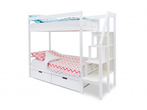 Двухъярусная кровать Svogen с ящиками белый в Асбесте - asbest.magazinmebel.ru | фото