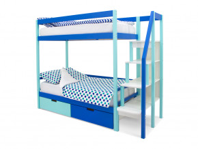 Двухъярусная кровать Svogen с ящиками мятно-синий в Асбесте - asbest.magazinmebel.ru | фото