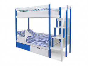 Двухъярусная кровать Svogen с ящиками сине-белый в Асбесте - asbest.magazinmebel.ru | фото - изображение 1
