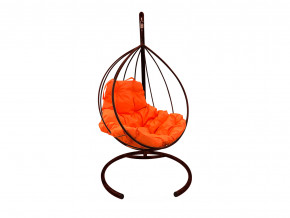 Кокон Капля без ротанга оранжевая подушка в Асбесте - asbest.magazinmebel.ru | фото - изображение 1
