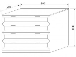 Комод с 4-мя ящиками в Асбесте - asbest.magazinmebel.ru | фото
