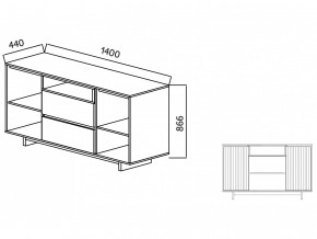 Комодино Moderno-1400 Ф5 в Асбесте - asbest.magazinmebel.ru | фото - изображение 5