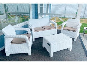 Комплект уличной мебели Yalta Terrace Set белый в Асбесте - asbest.magazinmebel.ru | фото