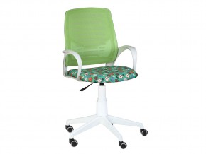 Кресло компьютерное Ирис white kids стандарт зеленый-Т-58 в Асбесте - asbest.magazinmebel.ru | фото