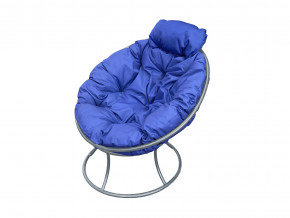 Кресло Папасан мини без ротанга синяя подушка в Асбесте - asbest.magazinmebel.ru | фото - изображение 1