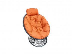 Кресло Папасан мини с ротангом оранжевая подушка в Асбесте - asbest.magazinmebel.ru | фото - изображение 1