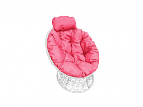 Кресло Папасан мини с ротангом розовая подушка в Асбесте - asbest.magazinmebel.ru | фото - изображение 1