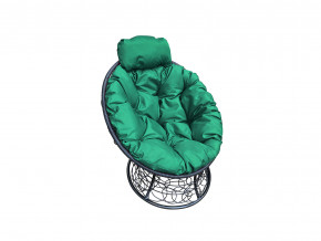 Кресло Папасан мини с ротангом зелёная подушка в Асбесте - asbest.magazinmebel.ru | фото - изображение 1