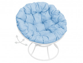 Кресло Папасан пружинка без ротанга голубая подушка в Асбесте - asbest.magazinmebel.ru | фото - изображение 1
