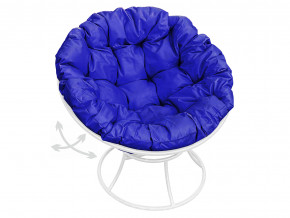 Кресло Папасан пружинка без ротанга синяя подушка в Асбесте - asbest.magazinmebel.ru | фото