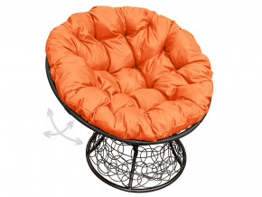 Кресло Папасан пружинка с ротангом оранжевая подушка в Асбесте - asbest.magazinmebel.ru | фото
