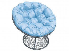 Кресло Папасан с ротангом голубая подушка в Асбесте - asbest.magazinmebel.ru | фото
