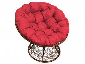 Кресло Папасан с ротангом красная подушка в Асбесте - asbest.magazinmebel.ru | фото