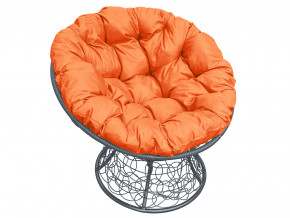 Кресло Папасан с ротангом оранжевая подушка в Асбесте - asbest.magazinmebel.ru | фото - изображение 1