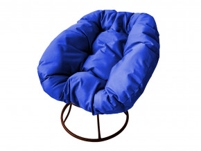 Кресло Пончик без ротанга синяя подушка в Асбесте - asbest.magazinmebel.ru | фото
