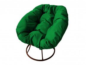 Кресло Пончик без ротанга зелёная подушка в Асбесте - asbest.magazinmebel.ru | фото
