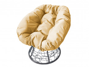Кресло Пончик с ротангом бежевая подушка в Асбесте - asbest.magazinmebel.ru | фото