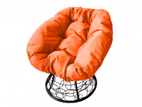 Кресло Пончик с ротангом оранжевая подушка в Асбесте - asbest.magazinmebel.ru | фото