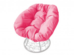 Кресло Пончик с ротангом розовая подушка в Асбесте - asbest.magazinmebel.ru | фото