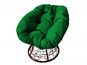 Кресло Пончик с ротангом зелёная подушка в Асбесте - asbest.magazinmebel.ru | фото