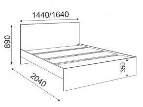 Кровать 1600 Осло модуль 4 с ящиками Дуб золото в Асбесте - asbest.magazinmebel.ru | фото - изображение 2