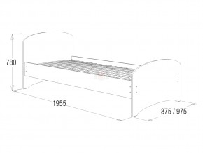 Кровать-4 одинарная 800*1900 млечный дуб в Асбесте - asbest.magazinmebel.ru | фото - изображение 2