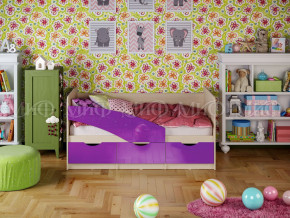 Кровать Бабочки 1600 Фиолетовый металлик в Асбесте - asbest.magazinmebel.ru | фото