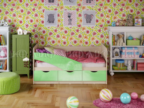 Кровать Бабочки 1800 Салатовый металлик в Асбесте - asbest.magazinmebel.ru | фото