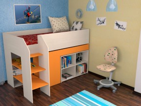 Кровать чердак Теремок 2 Оранжевый в Асбесте - asbest.magazinmebel.ru | фото - изображение 1