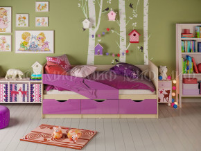 Кровать Дельфин 1600 Фиолетовый металлик в Асбесте - asbest.magazinmebel.ru | фото