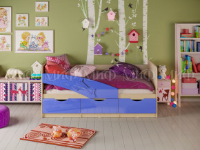 Кровать Дельфин 1600 Синий металлик в Асбесте - asbest.magazinmebel.ru | фото - изображение 1