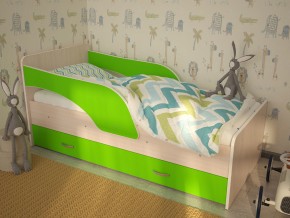 Кровать детская Максимка млечный дуб-лайм в Асбесте - asbest.magazinmebel.ru | фото