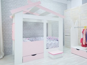 Кровать детская Теремок без ящика розовая в Асбесте - asbest.magazinmebel.ru | фото - изображение 2