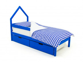 Кровать-домик мини Svogen с ящиками и бортиком синий в Асбесте - asbest.magazinmebel.ru | фото - изображение 1