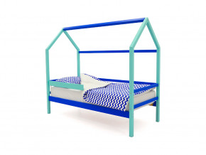 Кровать-домик Svogen с бортиком мятно-синий в Асбесте - asbest.magazinmebel.ru | фото - изображение 1