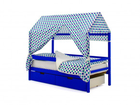 Кровать-домик Svogen с ящиками и бортиком синий в Асбесте - asbest.magazinmebel.ru | фото - изображение 5