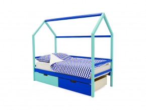 Кровать-домик Svogen с ящиками мятно-синий в Асбесте - asbest.magazinmebel.ru | фото - изображение 1