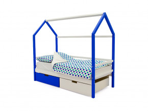 Кровать-домик Svogen с ящиками сине-белый в Асбесте - asbest.magazinmebel.ru | фото - изображение 1