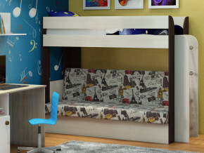 Кровать двухъярусная Карамель 75 венге ткань биг бен в Асбесте - asbest.magazinmebel.ru | фото