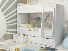 Кровать двухъярусная Малыш двойняшка белый в Асбесте - asbest.magazinmebel.ru | фото - изображение 1