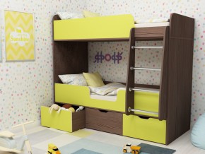 Кровать двухъярусная Малыш двойняшка бодега-лайм в Асбесте - asbest.magazinmebel.ru | фото
