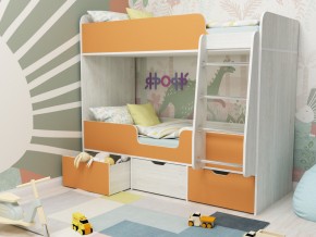 Кровать двухъярусная Малыш двойняшка винтерберг-оранжевый в Асбесте - asbest.magazinmebel.ru | фото - изображение 1