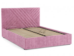 Кровать Гамма 1400 с основанием велюр тенерифе розовый в Асбесте - asbest.magazinmebel.ru | фото - изображение 2
