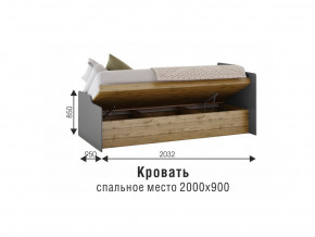 Кровать Харви белый/вотан в Асбесте - asbest.magazinmebel.ru | фото - изображение 3