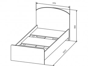 Кровать KI-KI КРД900.1 в Асбесте - asbest.magazinmebel.ru | фото - изображение 2