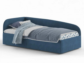 Кровать мягкая Денди на латах рогожка синяя в Асбесте - asbest.magazinmebel.ru | фото - изображение 1