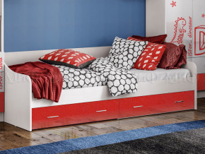 Кровать с ящиками Вега Алфавит Красный в Асбесте - asbest.magazinmebel.ru | фото - изображение 1