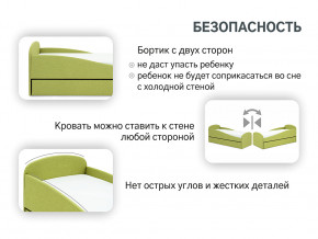 Кровать с ящиком Letmo авокадо (рогожка) в Асбесте - asbest.magazinmebel.ru | фото - изображение 12